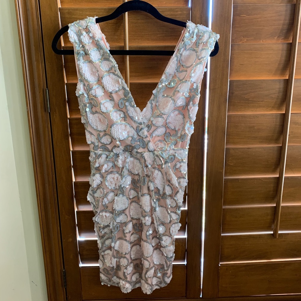 Rare London ‘Deep V Embellished Dress’.